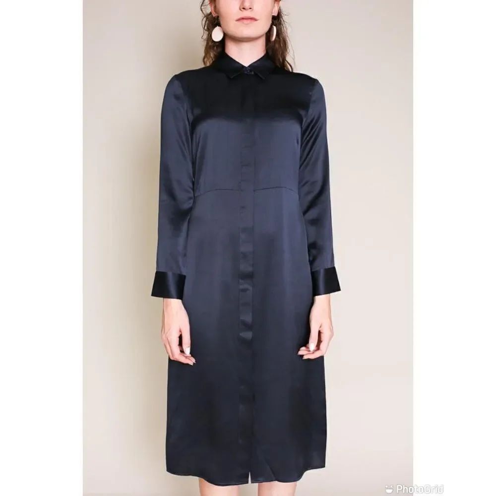 Jenni Kayne Satin Button Down Shirtdress